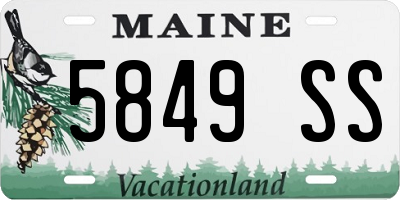 ME license plate 5849SS