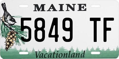 ME license plate 5849TF