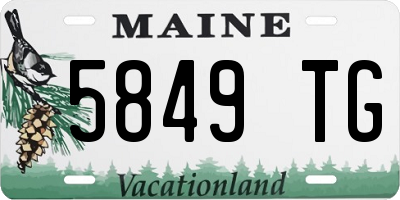 ME license plate 5849TG