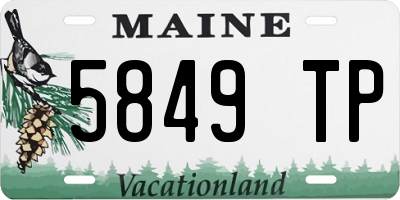 ME license plate 5849TP