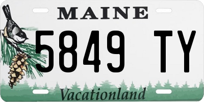 ME license plate 5849TY