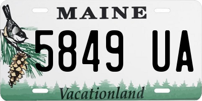 ME license plate 5849UA