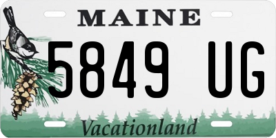 ME license plate 5849UG