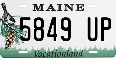 ME license plate 5849UP
