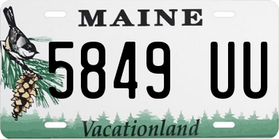 ME license plate 5849UU