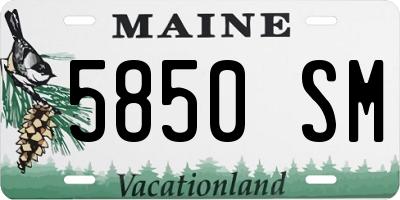 ME license plate 5850SM