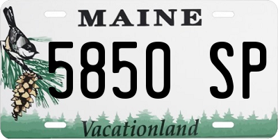 ME license plate 5850SP