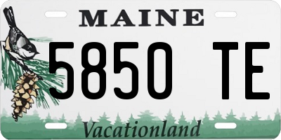 ME license plate 5850TE