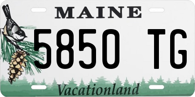 ME license plate 5850TG