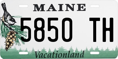 ME license plate 5850TH