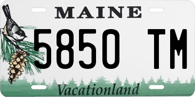ME license plate 5850TM