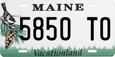 ME license plate 5850TO