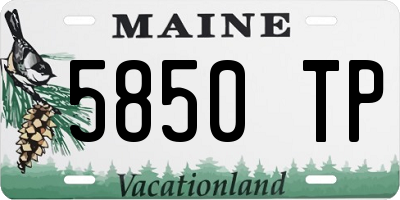 ME license plate 5850TP