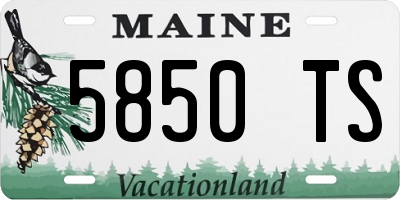 ME license plate 5850TS