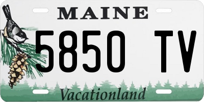 ME license plate 5850TV