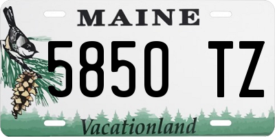 ME license plate 5850TZ