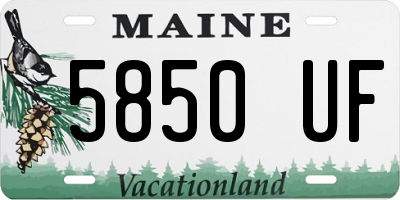 ME license plate 5850UF