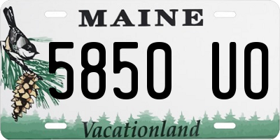 ME license plate 5850UO