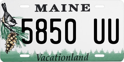 ME license plate 5850UU