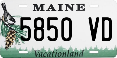 ME license plate 5850VD