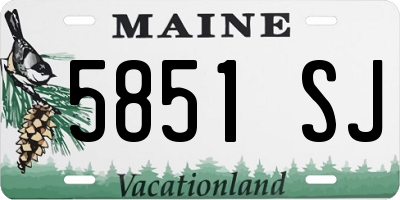ME license plate 5851SJ