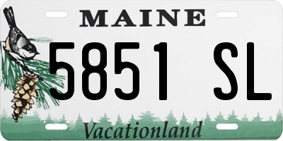 ME license plate 5851SL