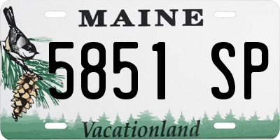 ME license plate 5851SP