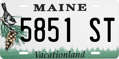 ME license plate 5851ST
