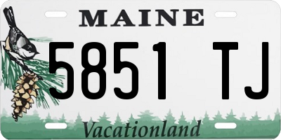 ME license plate 5851TJ