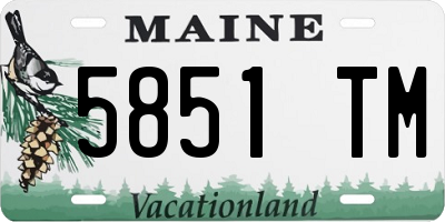 ME license plate 5851TM