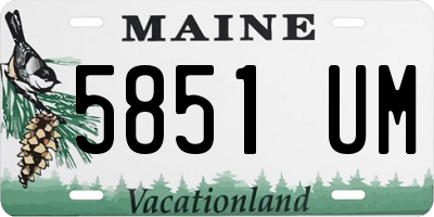 ME license plate 5851UM