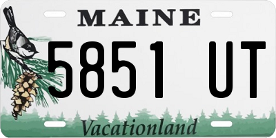 ME license plate 5851UT
