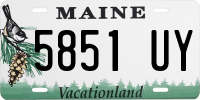 ME license plate 5851UY