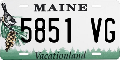 ME license plate 5851VG