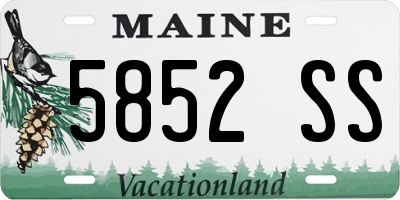 ME license plate 5852SS