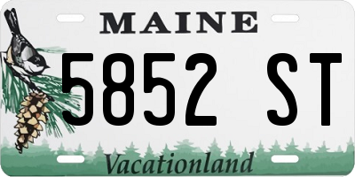 ME license plate 5852ST
