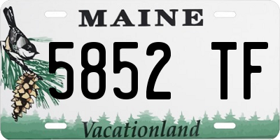 ME license plate 5852TF