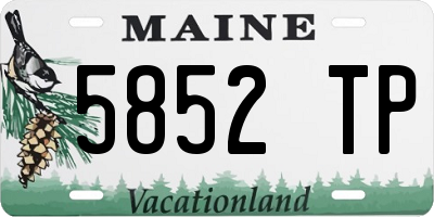 ME license plate 5852TP