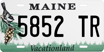ME license plate 5852TR