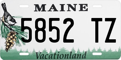 ME license plate 5852TZ