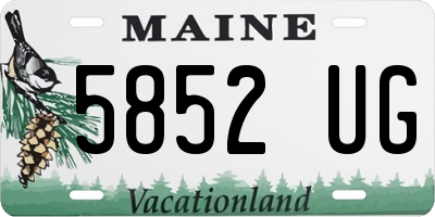 ME license plate 5852UG