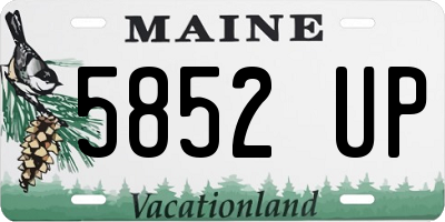 ME license plate 5852UP