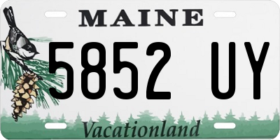 ME license plate 5852UY