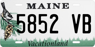 ME license plate 5852VB