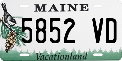 ME license plate 5852VD