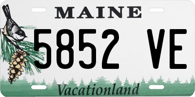 ME license plate 5852VE