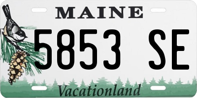 ME license plate 5853SE