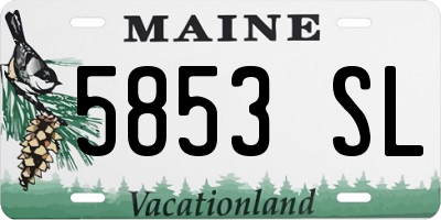 ME license plate 5853SL
