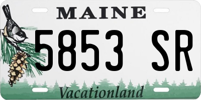 ME license plate 5853SR