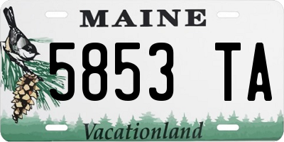 ME license plate 5853TA